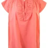 A Shirt Thing Logan Top in Coral