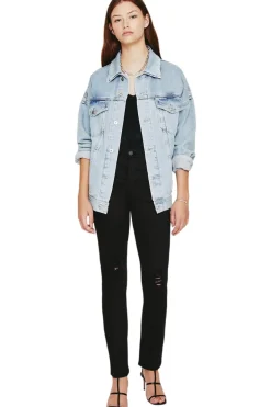 AG Alexxis Slim Straight Denim in Blackboard