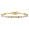 Alexa Leigh Crystal Tennis Bracelet in Yellow Gold