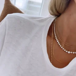 Alexa Leigh 1.5mm Gold Ball Chain Necklace