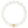 Alexa Leigh Pearl Girl Bracelet with Yellow Gold Ball