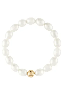 Alexa Leigh Pearl Girl Bracelet with Yellow Gold Ball