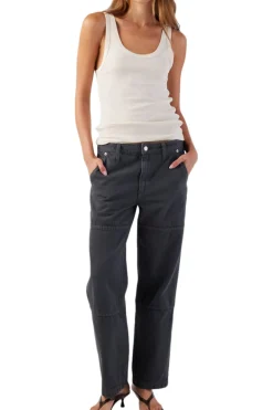AMO Denim Billie Field Pants in Pewter