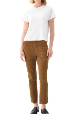 AMO Denim Corduroy Easy Army Trousers in Walnut