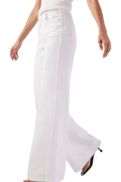 AMO Denim Frida Wide Leg Denim in Alabaster