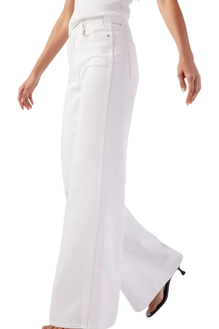 AMO Denim Frida Wide Leg Denim in Alabaster