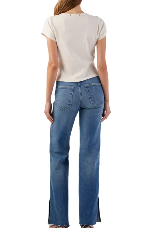 AMO Denim Georgia Split Flare Jeans in Dearest