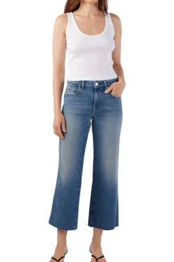 AMO Denim Marjorie Wide Leg Denim in Dropout