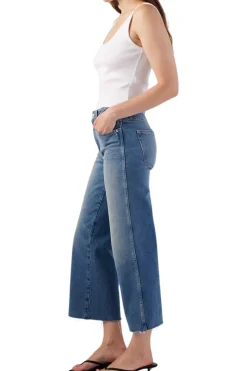 AMO Denim Marjorie Wide Leg Denim in Dropout
