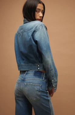 AMO Denim Marjorie Wide Leg Denim in Dropout