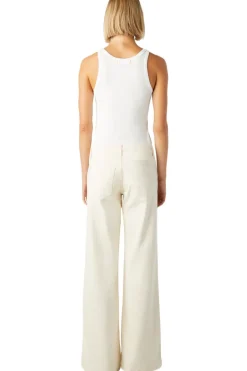 AMO Denim Sabine Wide Leg in Bone
