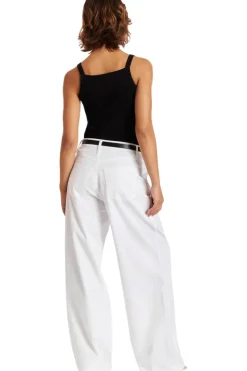 AMO Denim Sheryl Trouser in White