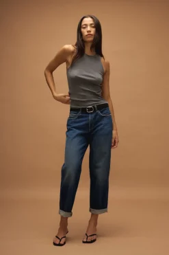 AMO Denim Valentina Relaxed Straight Jeans in Dreamboat