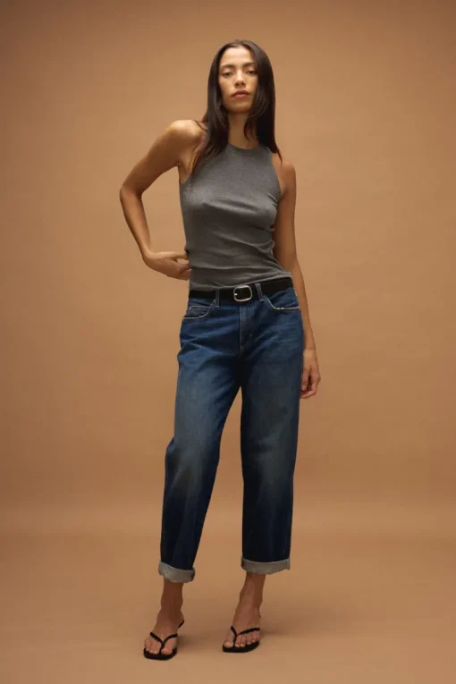 AMO Denim Valentina Relaxed Straight Jeans in Dreamboat