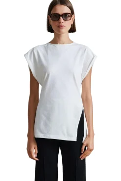 Apiece Apart Asymmetric Tunic Tee in Cream