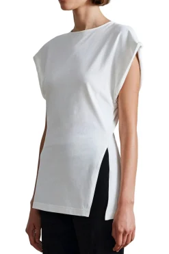 Apiece Apart Asymmetric Tunic Tee in Cream