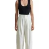 Apiece Apart Bari Crop Trousers in Cream