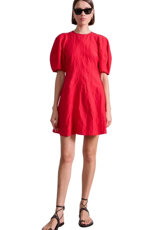 Apiece Apart Bettina Mini Dress in Red
