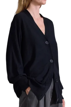 Apiece Apart Drippy Tissue Cardigan in Black