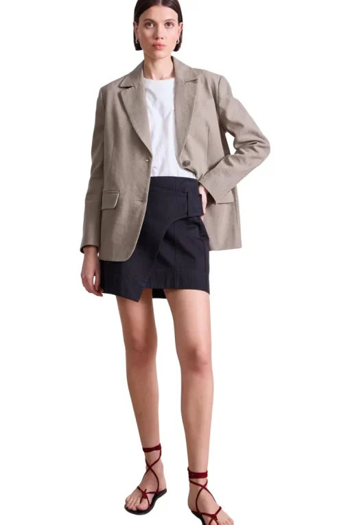 Apiece Apart Ina Tailored Blazer in Moss