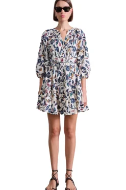 Apiece Apart Mini Mitte Dress in Garden Cream Floral