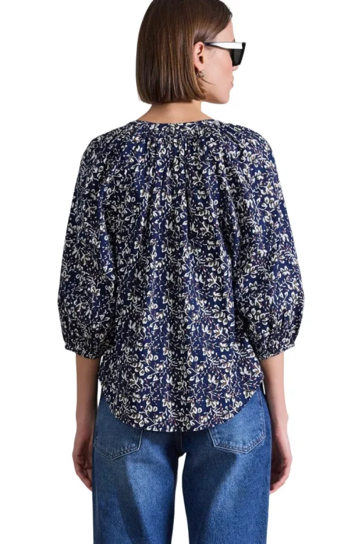 Apiece Apart Mitte Top in Mira Floral Navy