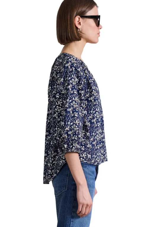 Apiece Apart Mitte Top in Mira Floral Navy