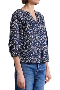 Apiece Apart Mitte Top in Mira Floral Navy