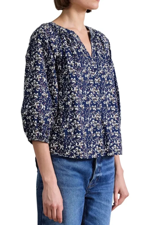Apiece Apart Mitte Top in Mira Floral Navy