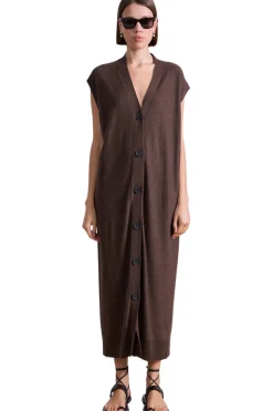 Apiece Apart Olana Knit Midi Dress in Espresso