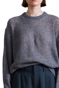 Apiece Apart Softest Tissue Weight Sweater in Charcoal