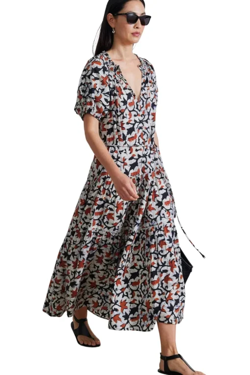 Apiece Apart Uva Maci Dress in La Vid Batik Spice