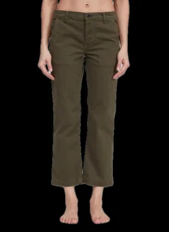 ASKK NY Slim Fit Twill Trouser in Safari Green