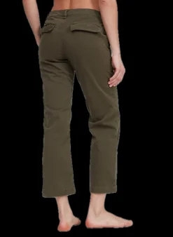 ASKK NY Slim Fit Twill Trouser in Safari Green