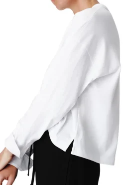 ATM Heavyweight Jersey Mixed Media Top in White