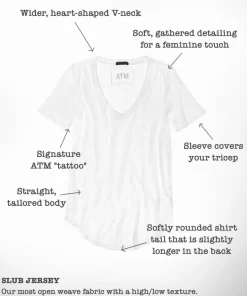 ATM Slub Jersey V-neck Short Sleeve Vneck Tee