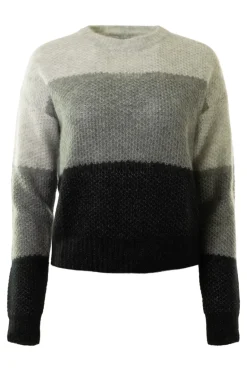 Autumn Cashmere Color Block Honeycomb Crew