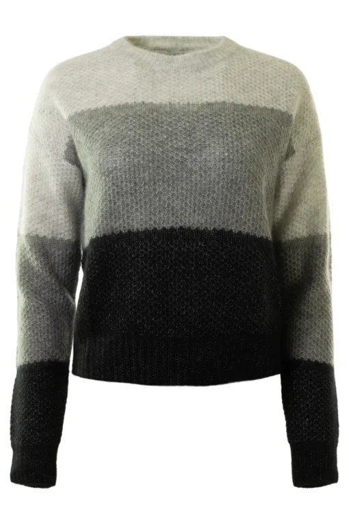 Autumn Cashmere Color Block Honeycomb Crew