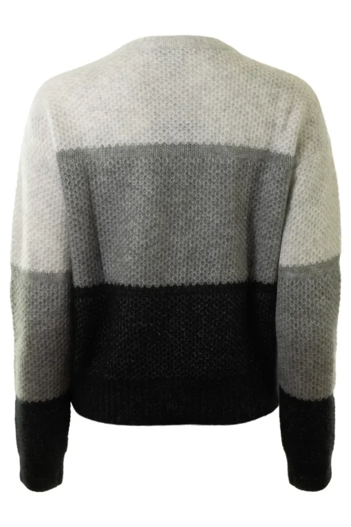 Autumn Cashmere Color Block Honeycomb Crew