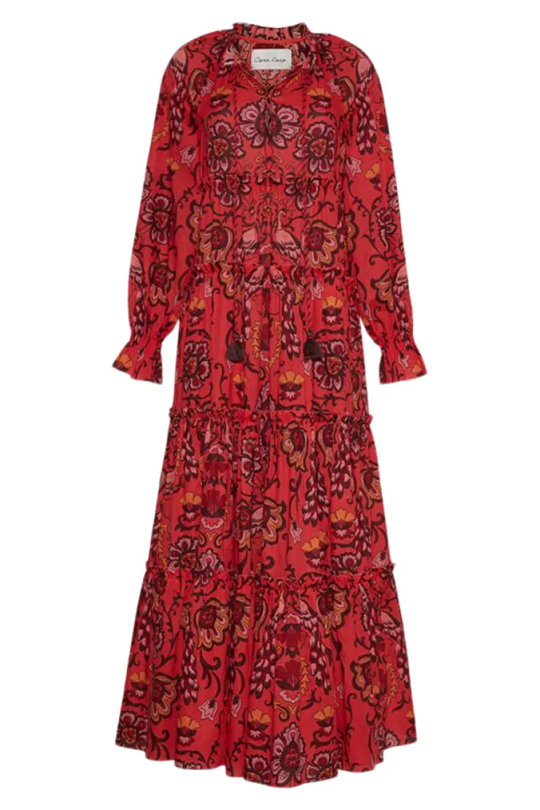 Cara Cara Grazia Dress in Peacock Watermelon