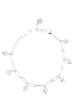 Chan Luu Diamond Shaped Charm Bracelet in Silver