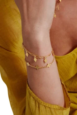 Chan Luu Diamond Shaped Charm Necklace in Yellow Gold