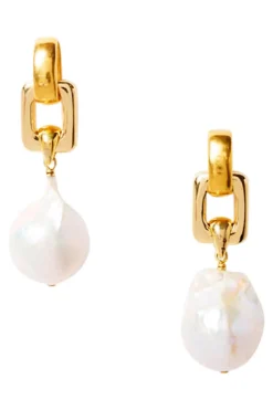Chan Luu Ellis Earrings in White Pearl