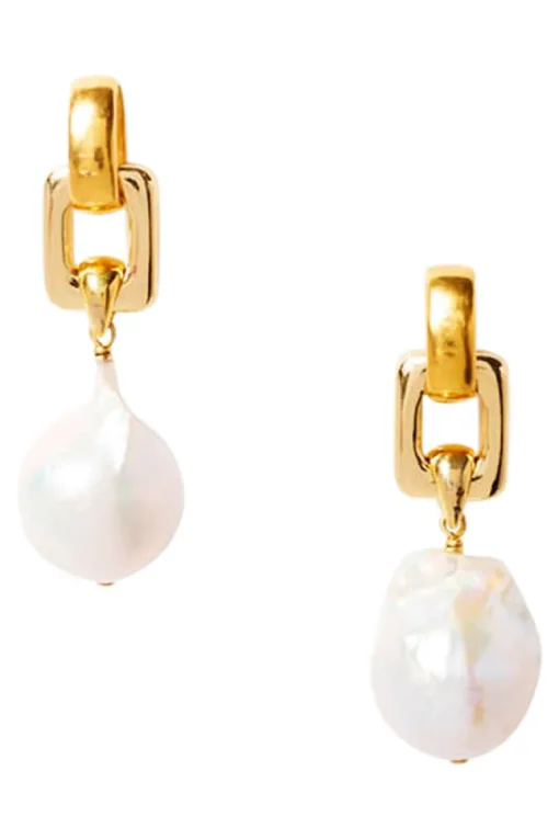 Chan Luu Ellis Earrings in White Pearl