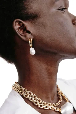 Chan Luu Ellis Earrings in White Pearl