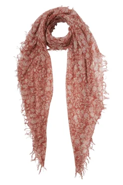 Chan Luu Floral Cashmere and Silk Scarf in Sequoia