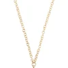 Chan Luu 14k Gold and White Diamond Initial Necklace