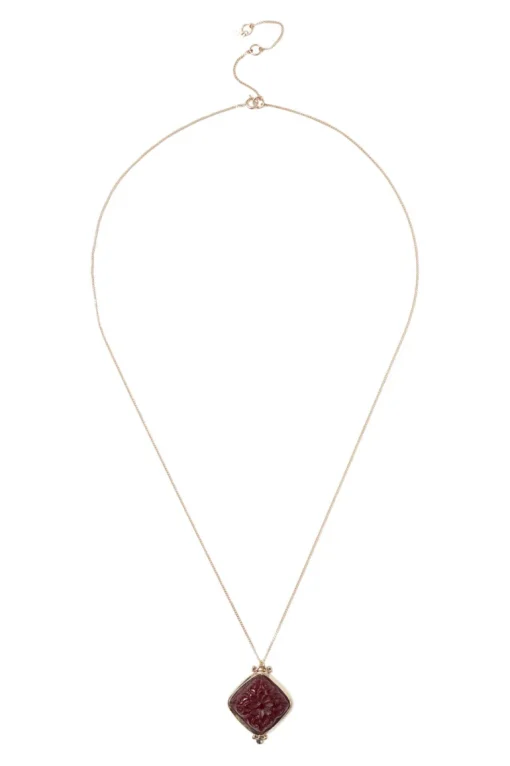 Chan Luu 14k Rosalyn Necklace in Red Quartz