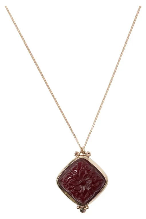 Chan Luu 14k Rosalyn Necklace in Red Quartz