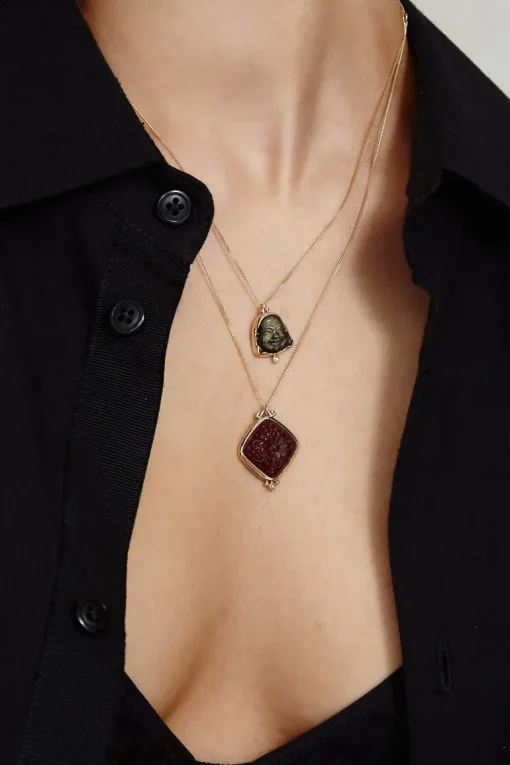 Chan Luu 14k Rosalyn Necklace in Red Quartz